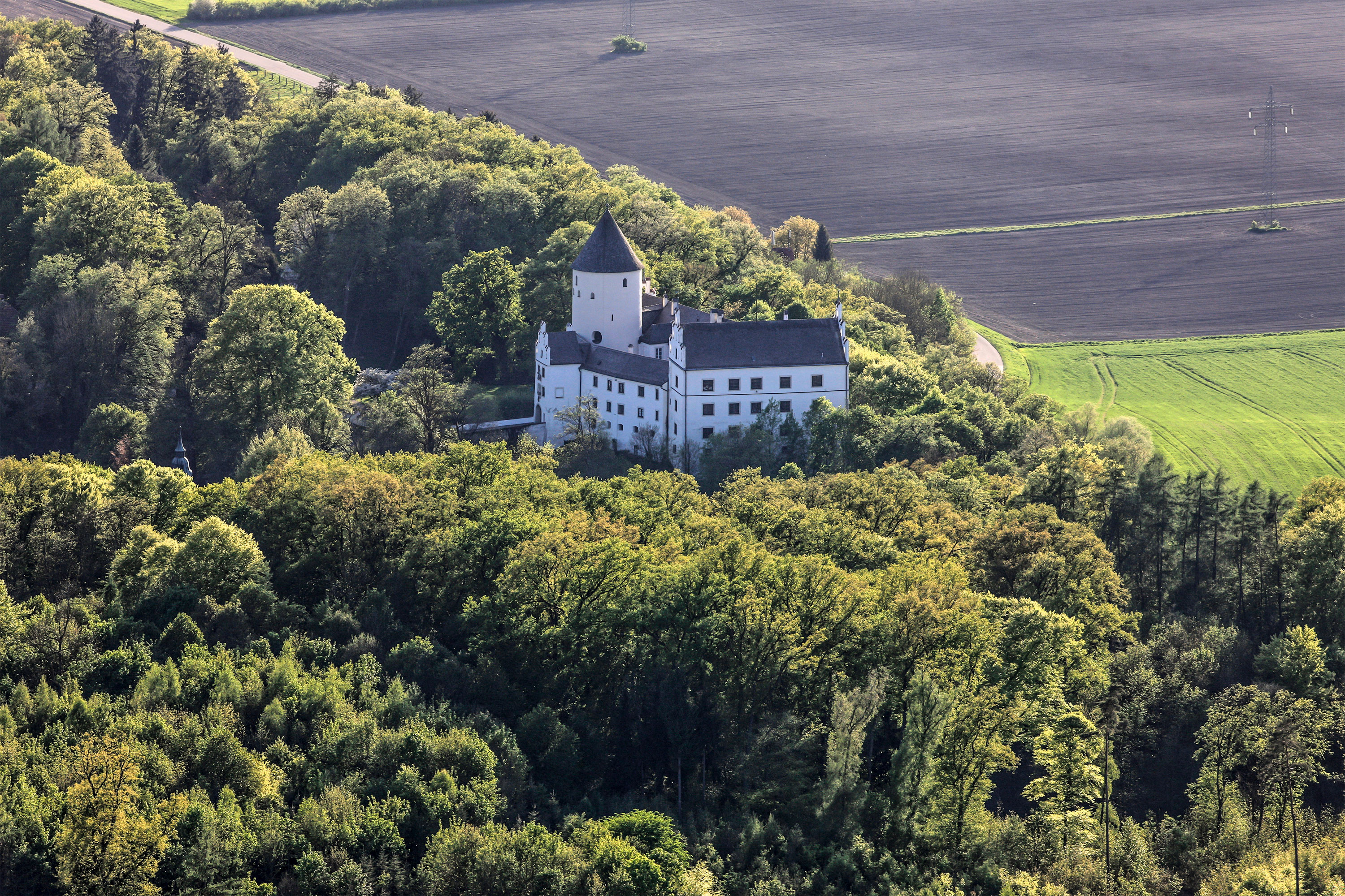 Schloss Kronwinkl Luftaufnahme
