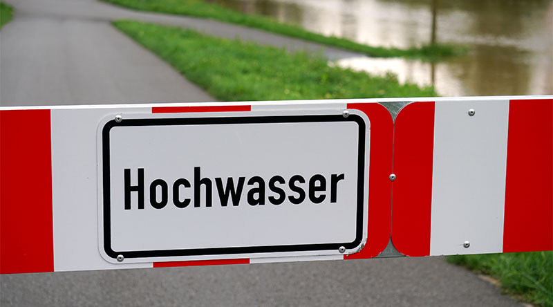 Hochwasser - Straßensperrungen in VIB