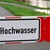 Hochwasser Warnschild