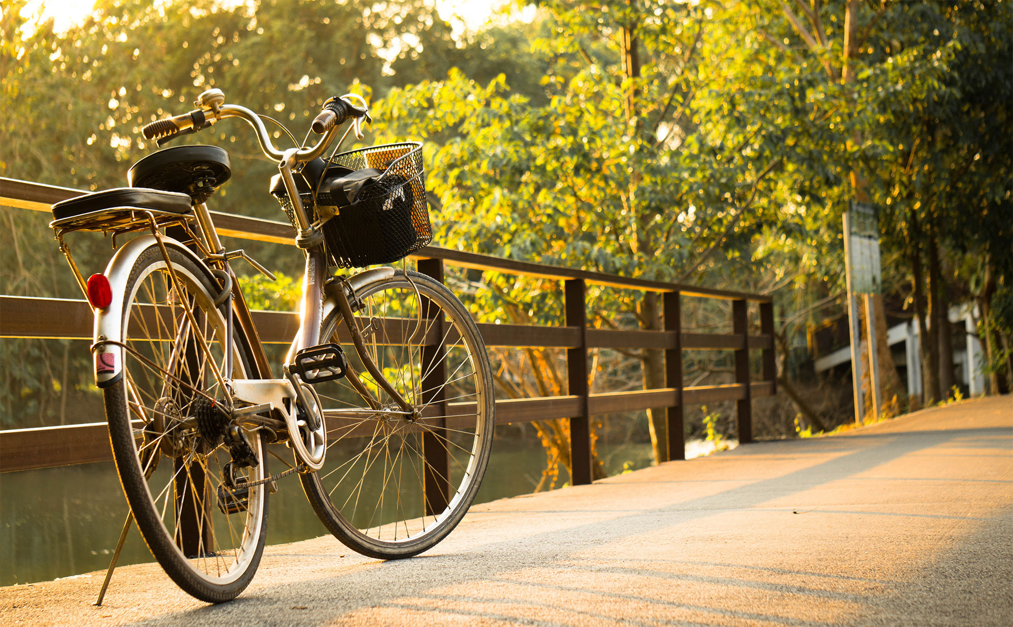 Fahrrad auf einer Brücke