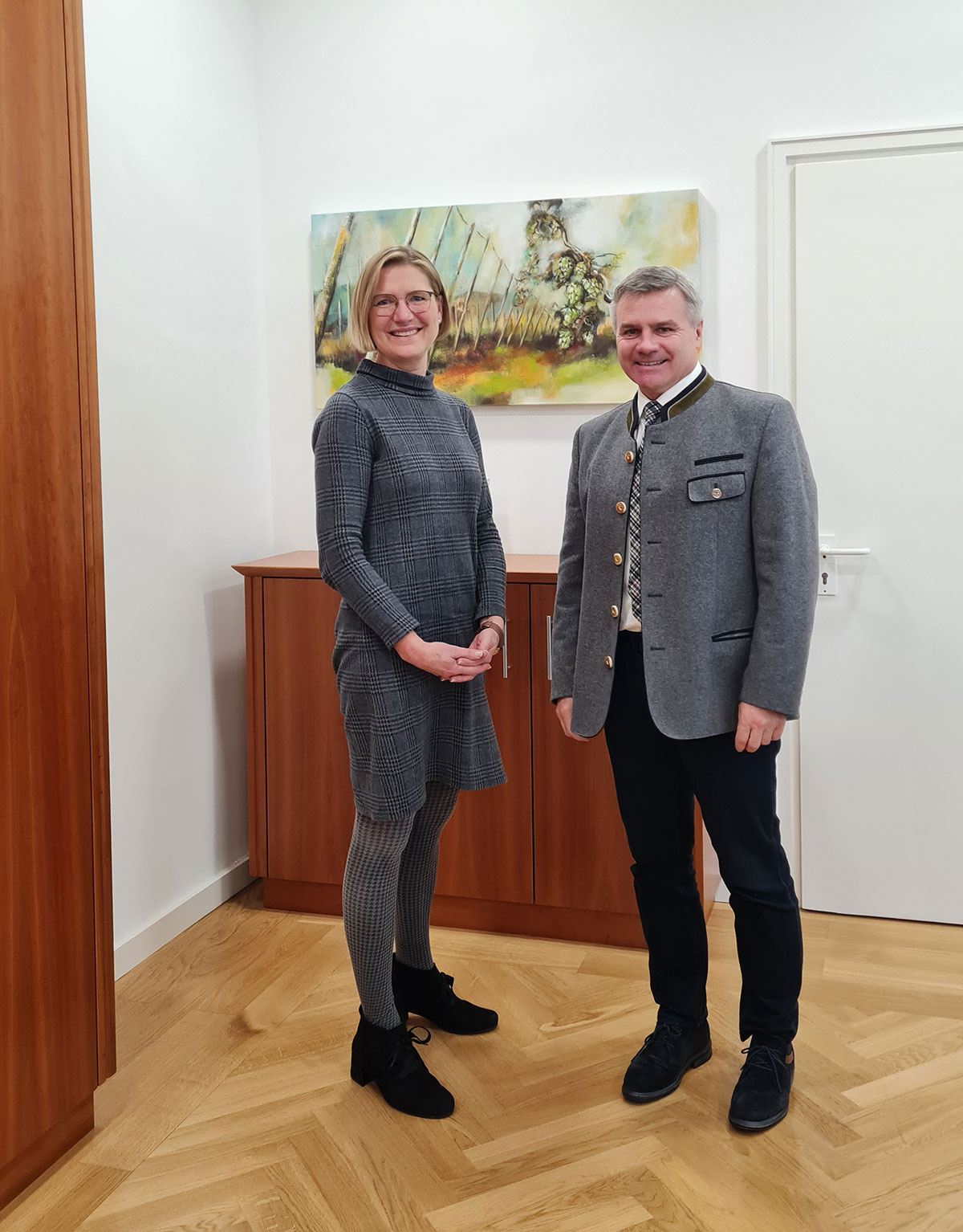 Antrittsbesuch - Regierungsvizepräsidentin Monika Linseisen bei Landrat Peter Dreier