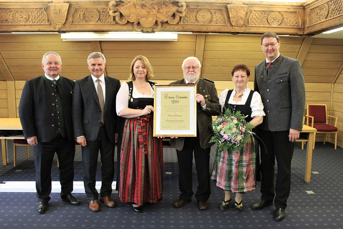 Landrat Peter Dreier verabschiedet Gauschützenmeister