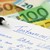 Euroscheine, Blatt Papier mit Text