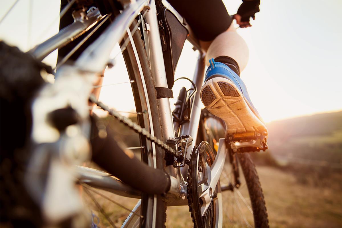 Detailaufnahme von einem Fahrrad