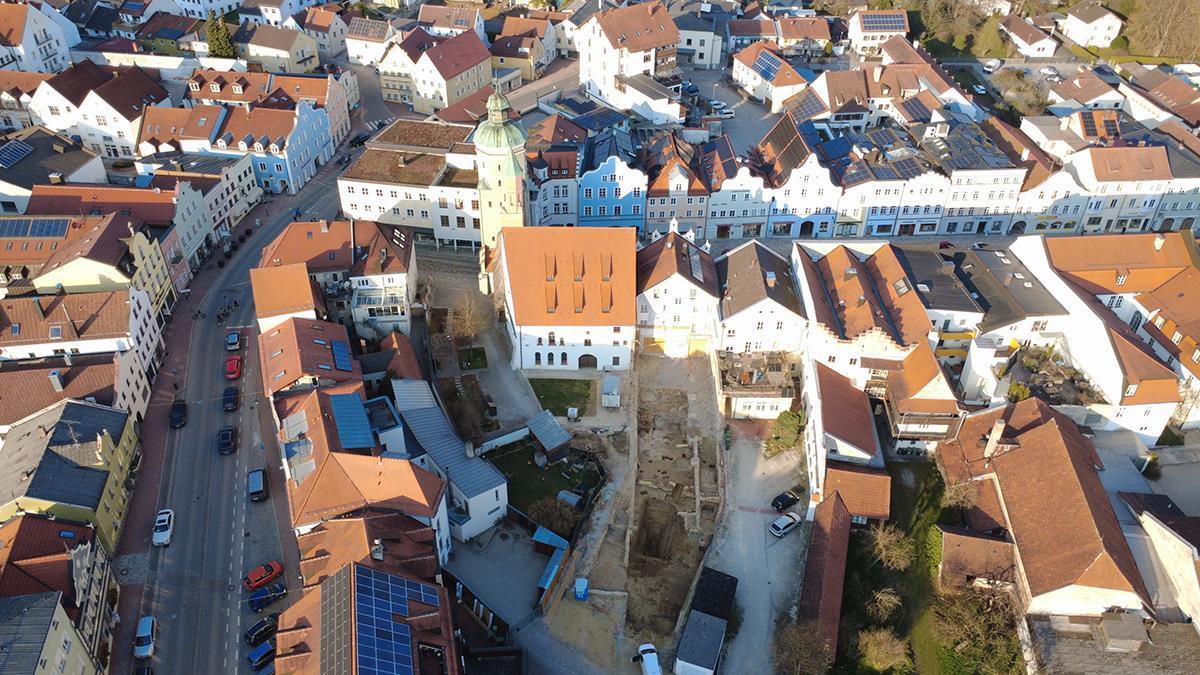 Blick über die Altstadt von Vilsbiburg