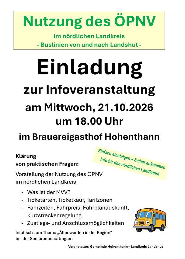 Plakat welches eine Veranstaltung des öffentlichen Nahverkehrs bewirbt